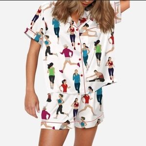 SheShow Marathon Runners Pajama Set NWT XL